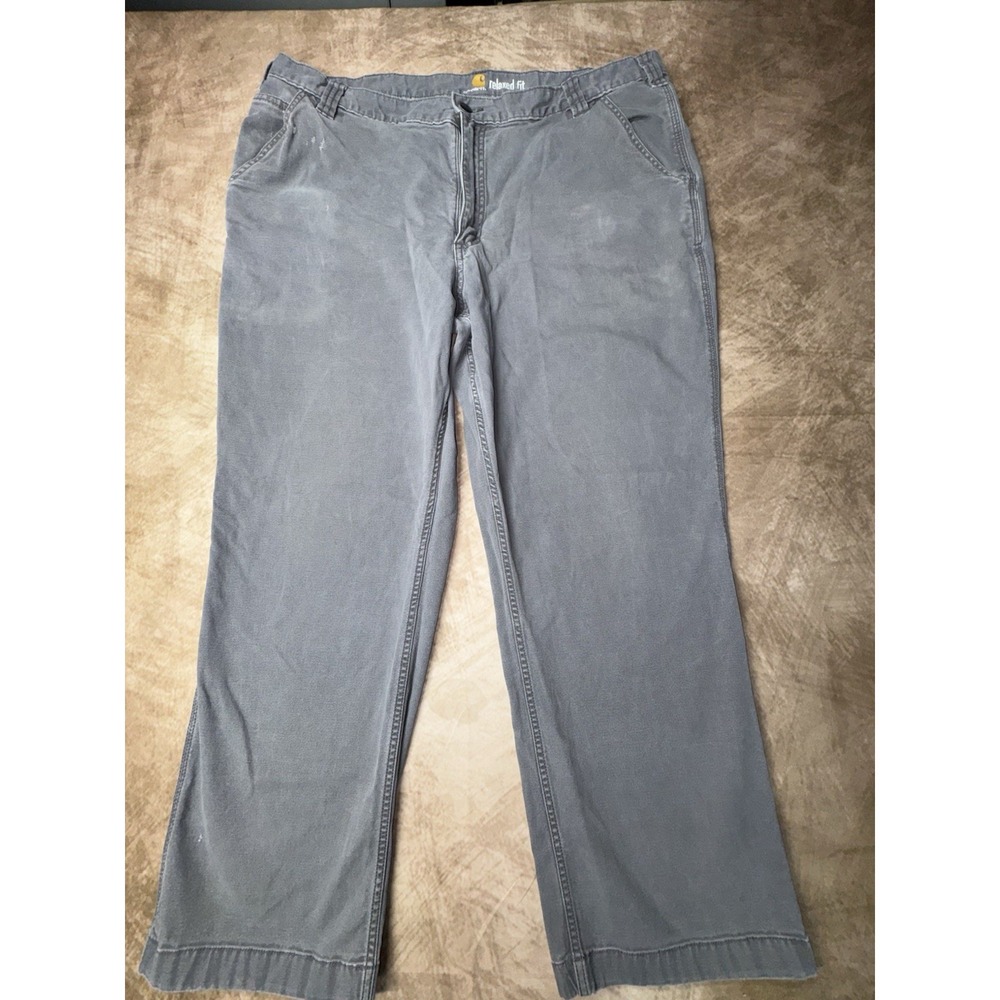 Carhartt Relaxed Straight Rigby Dungaree Pants Men's *42 X 29 Gravel Gray